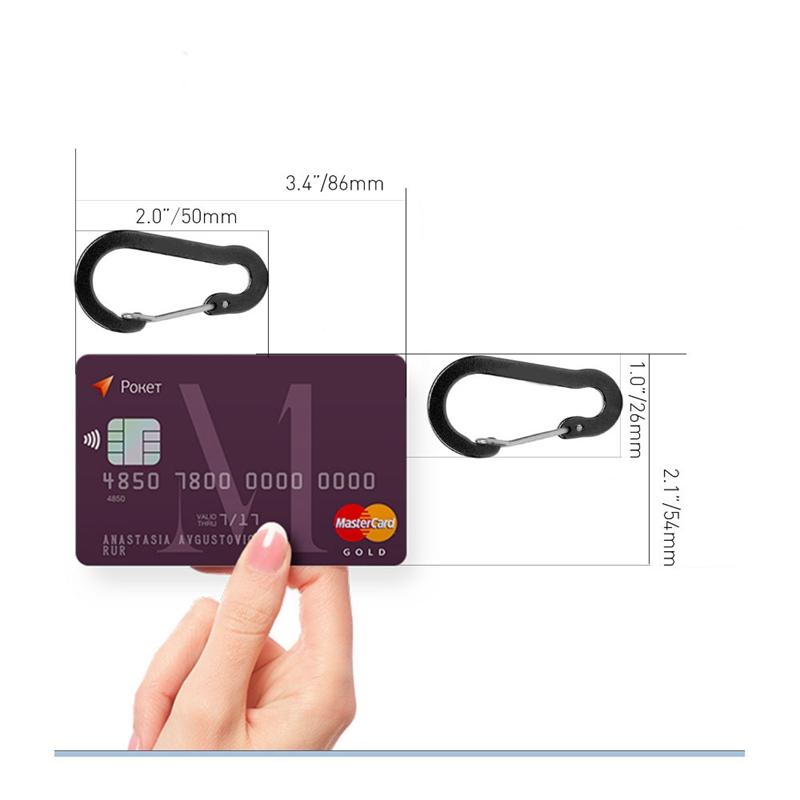 6Pcs Aluminum Alloy Carabiner Keychain Outdoor Camping Climbing Snap Clip Lock Buckle Hook Fishing Accessories Set