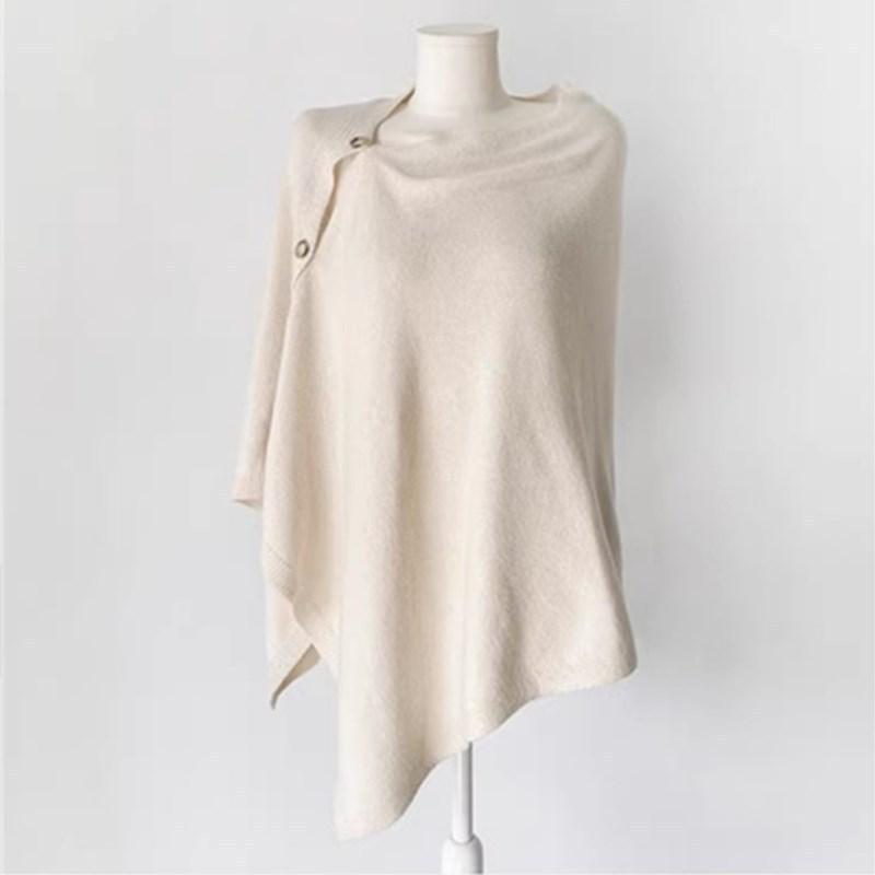 2025 New Style Australian Merino Wool Oblique Cut Cape with Gold Buckle