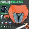 PowerZone Мотоцикл Світлодіодні фари Фари Головні фари Supermoto Обтічник для KTM EXC SXF MX Dirt Bike Enduro Світлодіодні фари