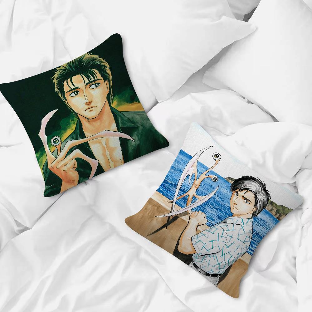 Anime Parasyte Cute Cartoon Two-dimensional Pillowcase Bedroom Sofa Cushion Cover Nap Pillow Cover