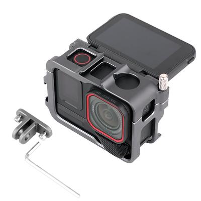Aluminum Frame Cage W/ Cold Shoe Camera Frame Case Frame Cage for Insta360 Ace Pro 2 for Insta360 Ace/Insta360 Ace Pro