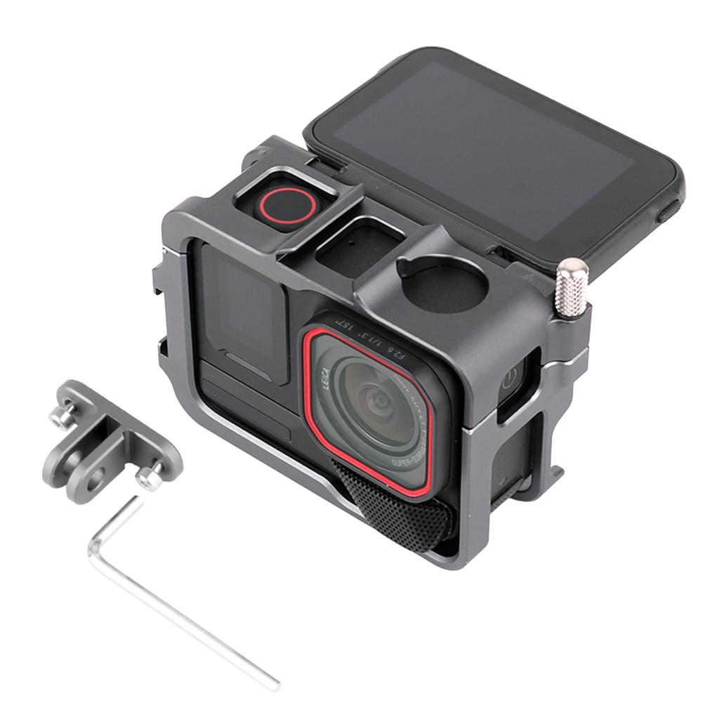 Aluminum Frame Cage W/ Cold Shoe Camera Frame Case Frame Cage for Insta360 Ace Pro 2 for Insta360 Ace/Insta360 Ace Pro