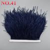 10Meters/Lot Ostrich Feathers On Ribbon Tape 10-15Cm  Feather Trim Boa For Clothes Sewing Fringe Diy Wedding Decoration