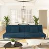 VidaXL 2-seater Sofa Bed with Two Pillows Blue Velvet 375909