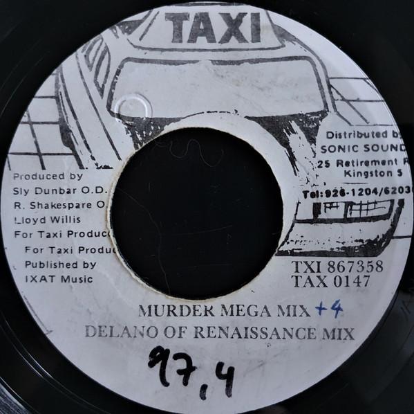 

7inch Record DELANO Murder Mega Mix TAX0147 1996 Jamaica Reggae Ska Dub Used