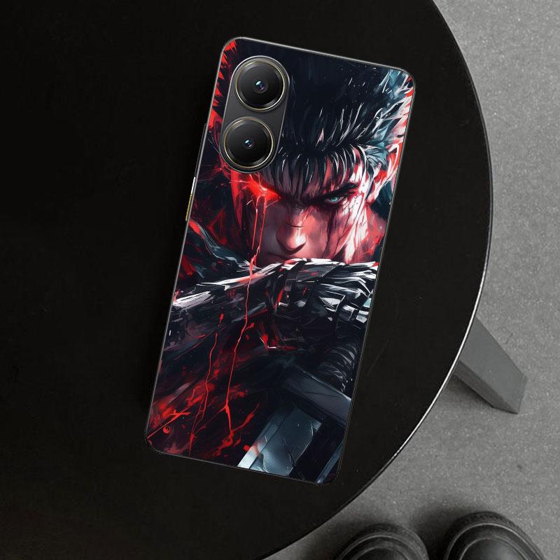 Guts B-Berserks Anime Phone Case Cover for Xiaomi Poco X6 X5 X7 Pro F7 Ultra Redmi 15C 15 13C 13 12C 12 10C 10 10A 9C 9A 9T 9 Co
