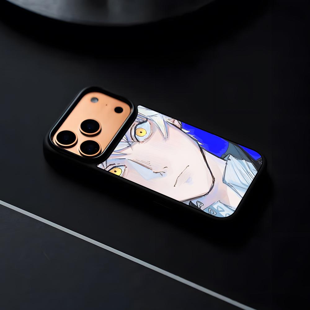 Anime Blue Period Handyhülle Für IPhone 17 16 15 14 13 12 Pro Max Plus Schwarzer Rahmen Harte Schale