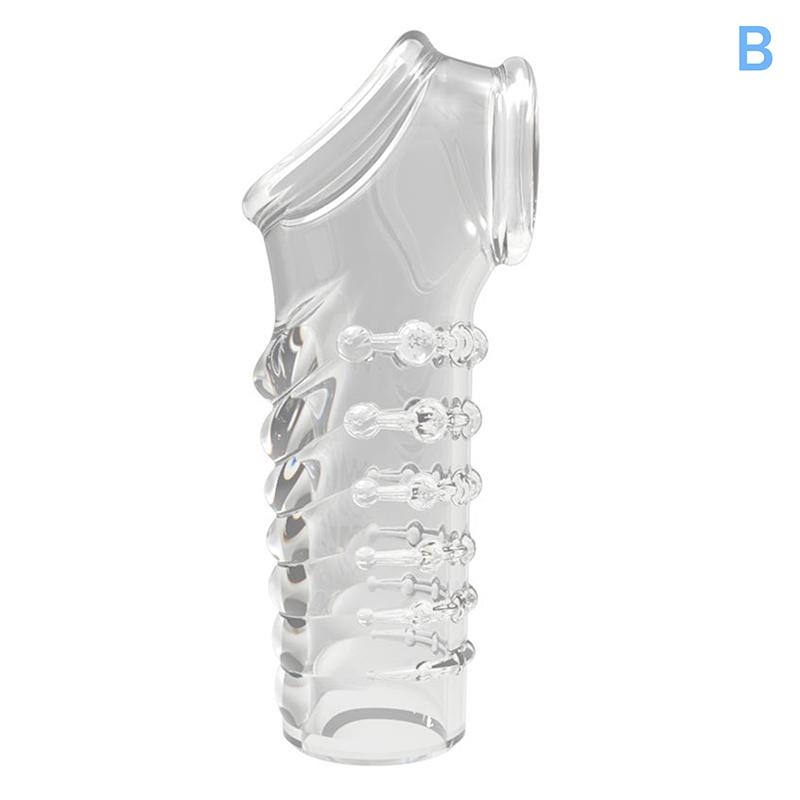 Adult Penis Ring Extension Sleeve Reusable Male Cock Rings for Ejaculation Delay Male Sex Toys No Vibrator Required