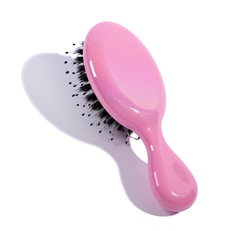 Portable Mini Pig Bristle Scalp Massage Comb for Children
