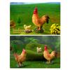 Rooster Chicken Figurines Farm Animal Model Home Decor Miniature Fairy Garden Diy Landscaping Cartoon Hen Chick Accessories