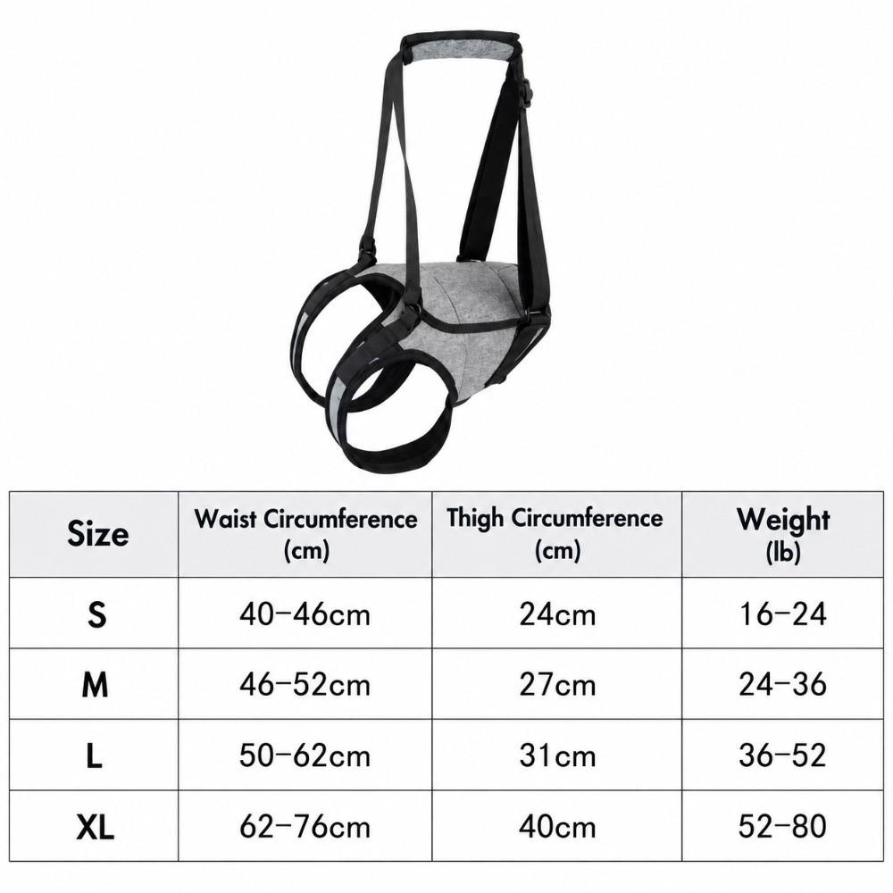 Adjustable Velcro Strap Dog Rear Leg Support Harness Dog Lift Support Strap Injured Dogs