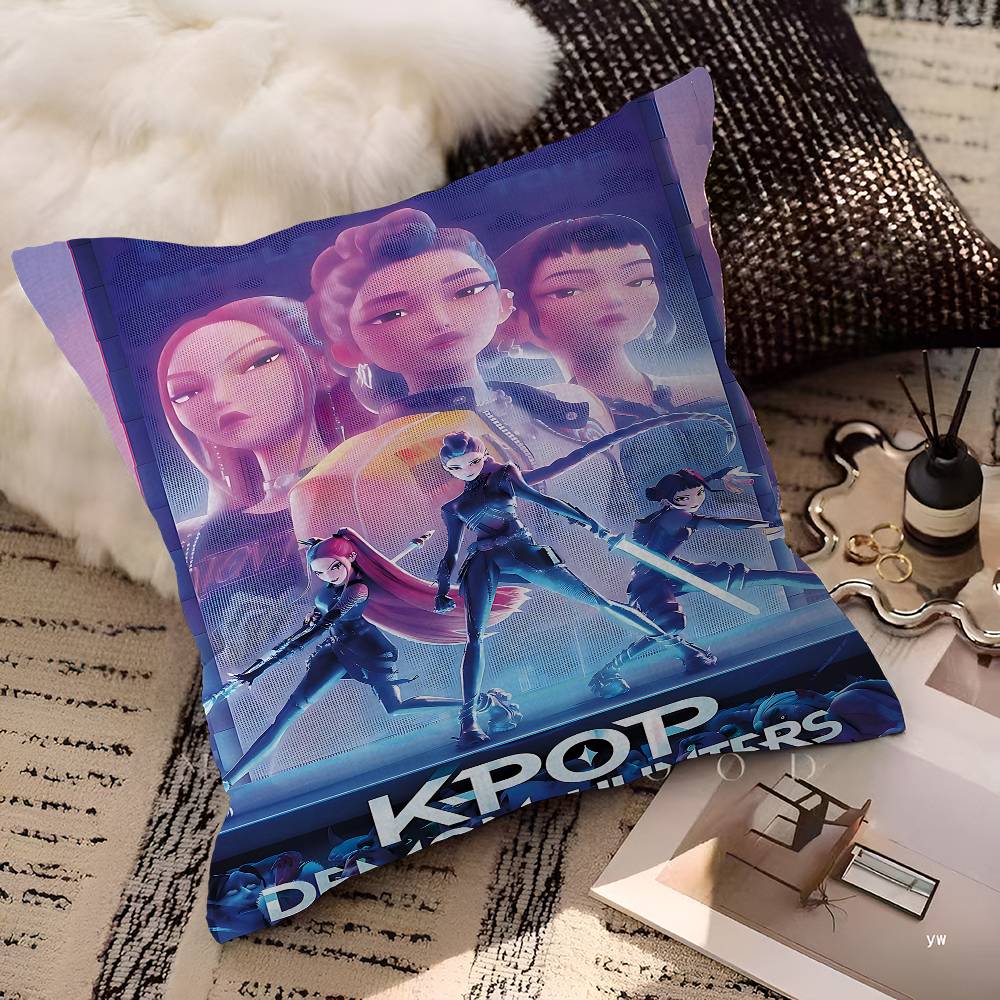 Movie Anime Kpop Style D-Demon H-Hunters Cushion Cover Pillowcase Upholstery Sofa Throw Pillow Home Decor Pillowcas