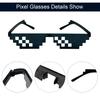 [Lorigun] Thug Life Sunglasses Pixel Mosaic Glasses Party Glasses MLG Shades (12 Pixels)