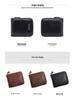 New Men's Short Wallet with Corner Protector: Chain Coin Purse, Multi-Card Slots, Zippered Card Holder