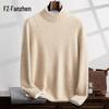 Fanzhen Men's Thickened Half-Turtleneck Cashmere Blend Sweater