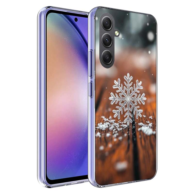 Snowflake Winter White Snow Christmas Phone Case for Samsung A17 A37 A57 A07 A16 A26 A36 A56 A06 A02S A12 A22 A32 A52S A04S A14