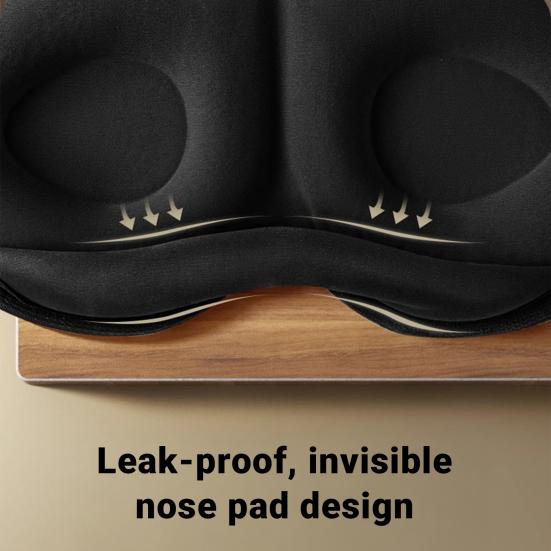 Zero Pressure 3D Eye Mask with Adjustable Straps Men Women Light Blocking Eye Cover Breathable Travel Naps Sleeping Blackout Blindfold