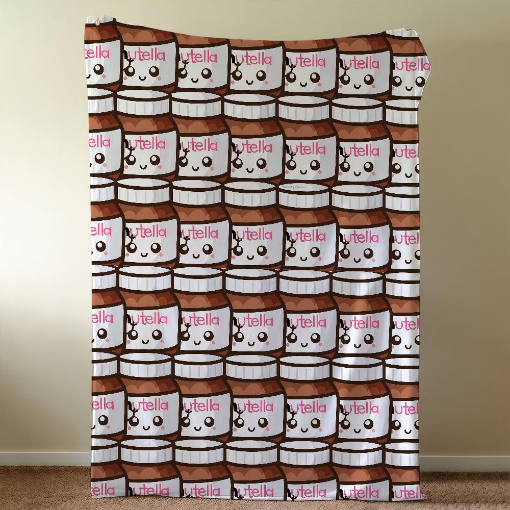 N-NutellaS-ES Logo Luxury Blanket Throw Super Cosy Plush Living Room Sofa Couch Childish Birthday Gifts