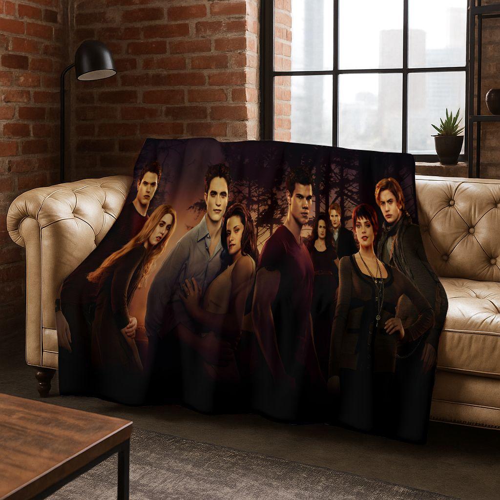 2026 New Twilight Isabella Edward Art Flannel Blanket,Cozy Soft Throw Blanket for Home Bedroom Bed Sofa Picnic Cover Gift Kids