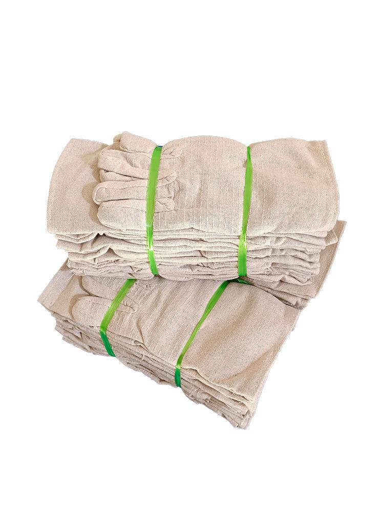 Heavy-Duty Anti-Slip Canvas Work Gloves – Durable, Double-Layer Protection for Construction and Welding