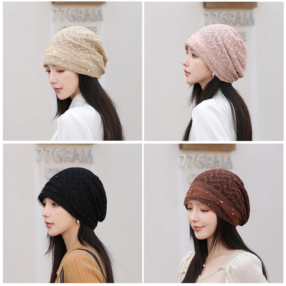 Beading Muslim Hijab Hats Cotton Turban Head Wrap Headwrap Underscarf Hat Cancer Bandanas