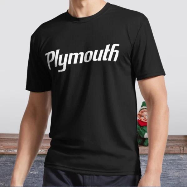 New Shirt Plymouth Script - White Active Logo T-Shirt Funny Size S to 5XL 4XL