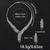 3pcs Women Zircon Set, Luxury and Casual Rhinestone Women necklace,earring Zircon set, suitable for daily wear, gifts for frie