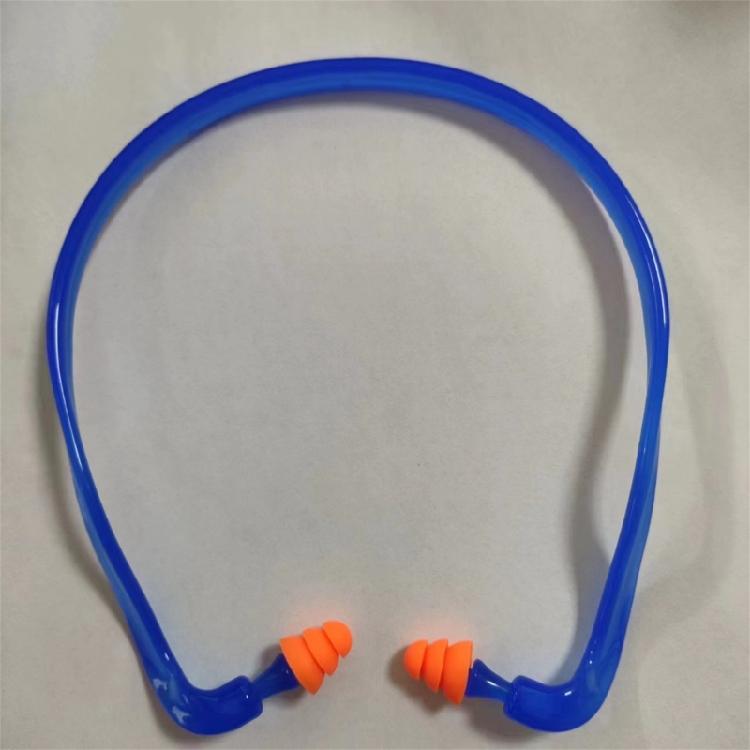 Ergonomic Head Band Detachable Earplugs Noise Blocking For Office Travel Washable TPE Earplug for Daily Use 4PCS