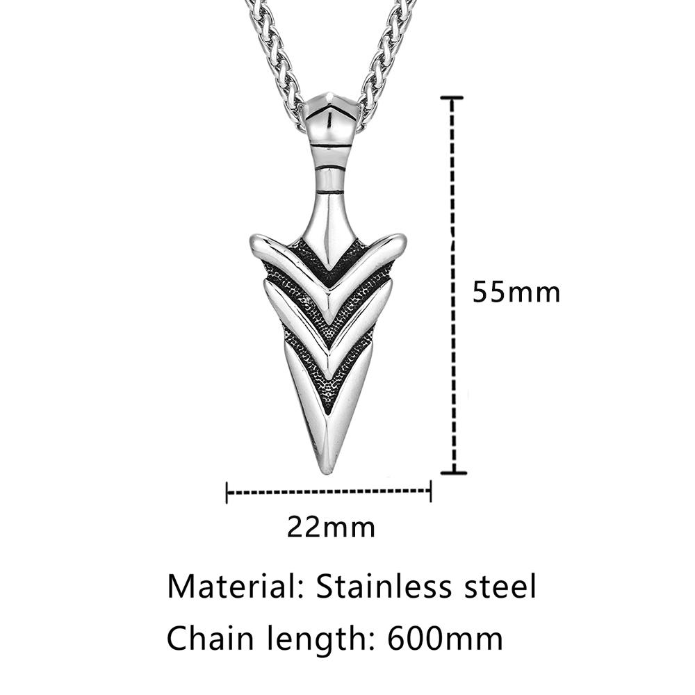 Norse Mythology Odins Spear Gungnir Necklace Men Viking Stainless Steel Pendant Scandinavian Amulet Jewelry