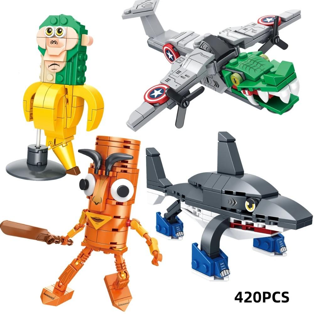 Brainrot Tung Tung Tung Sahur Italy Tralalero Tralala Building Blocks Funny Assembly  Bricks Toys for Child's Birthday Gifts