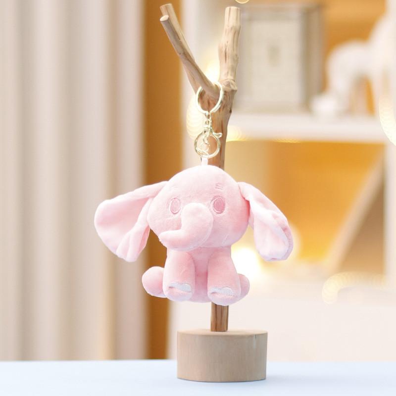 Stuffed Cute Elephant Animal Keychain Accessory Suitable Kid Gift Plush Doll