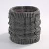 Autumn and winter scarf, couple versatile knitted wool plush solid color winter warm neck cover