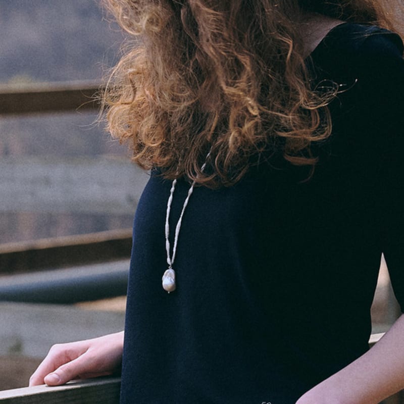 Denu Ugly Baroque Pearl Color Necklace