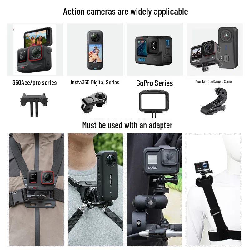 Insta360 AcePro2 Camera Accessories: Riding Headband, Chest Strap, Backpack Clip, Motorcycle Mount