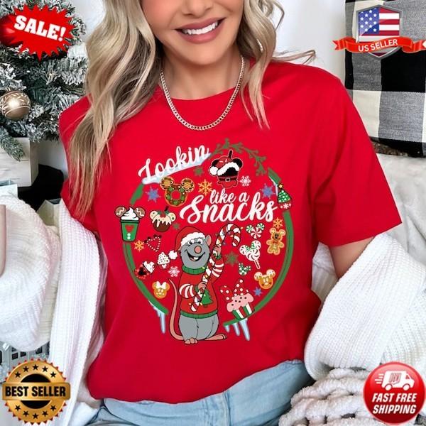 Remy Christmas Shirt La Ratatouille Xmas T-Shirt Anyone Can Cook shirt S-5XL L