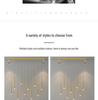 2025 Modern Restaurant Chandelier: Simple LED Spotlight Bar Light, Creative Dining Room Luxury Lighting