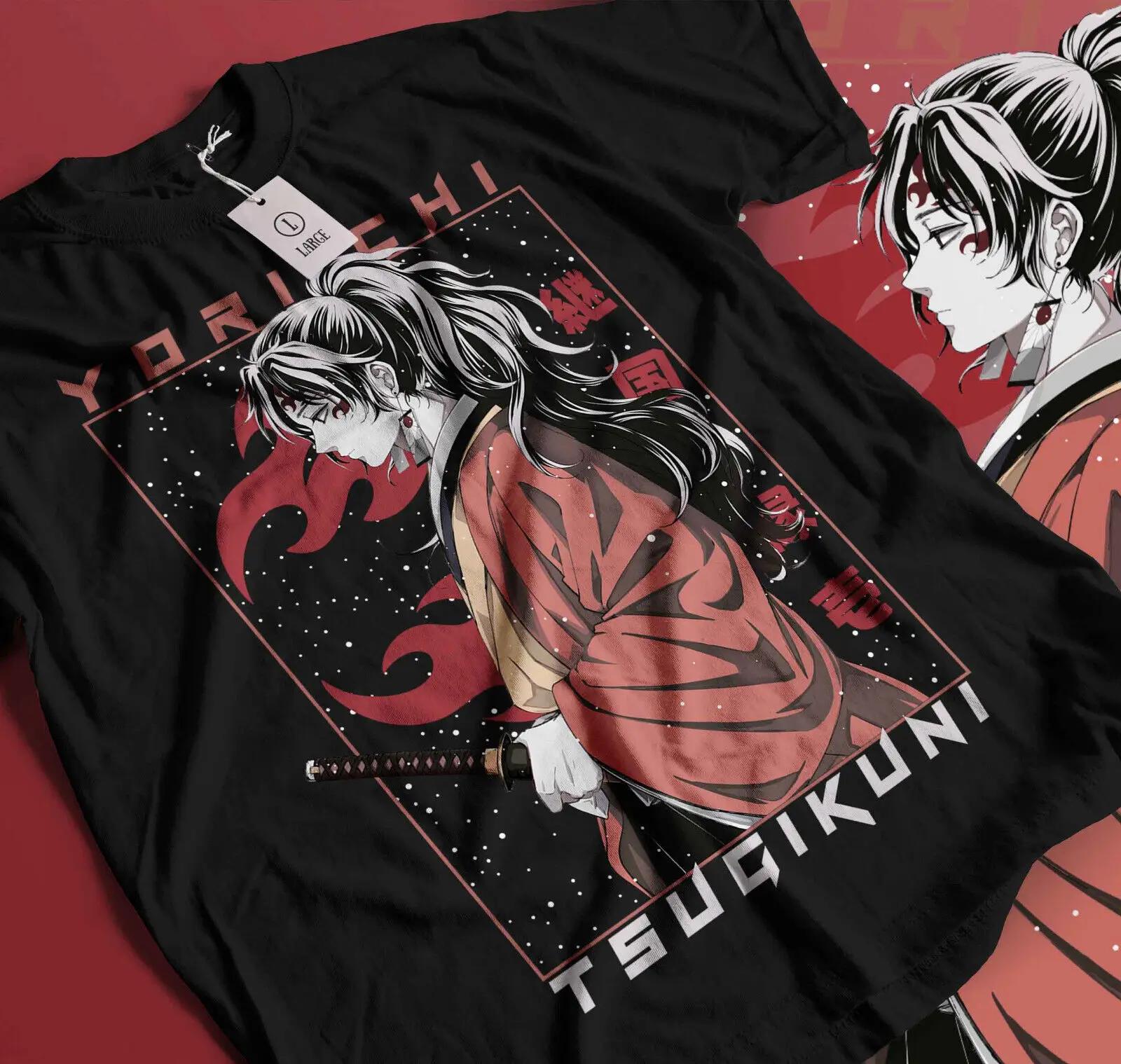 

Demon Slayer Yoriichi Tsugikuni anime T Shirt gift Unisex Black Shirt 155 5XL