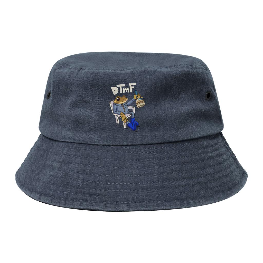 Washed Denim Bucket Hats Bad Bunny Malo Portrait Travel Headwear Packable Outdoor Fishing Fisherman Caps  Panama Hat Birthday