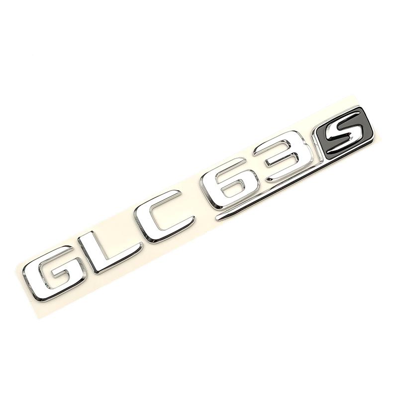 

3d ABS Chrome Black Logo GLC63S Emblem Letters Sticker Car Bag Badge Decal For GLC 63S GLC 63 S Accessories серебряный/чёрный