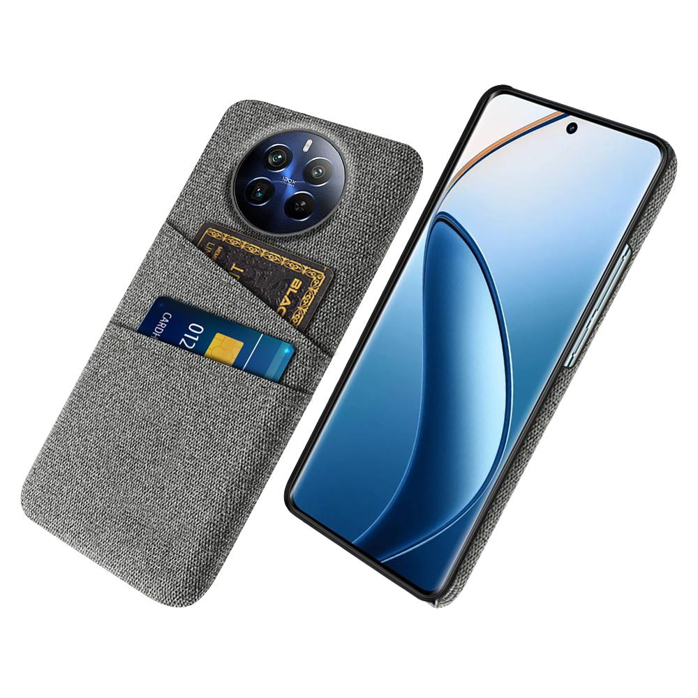 Dla Realme 12 Pro 5G/12 Pro+ 5G Etui Tekstura materiału Odporna na zarysowania Powłoka telefonu z podwójnym uchwytem na karty