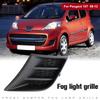 Front Bumper Fog Light Grille Left Right Car Fog Light Hoods 7422A9/7422A8 Fog Lamp Cover Grilles for Peugeot 107 2009-2012
