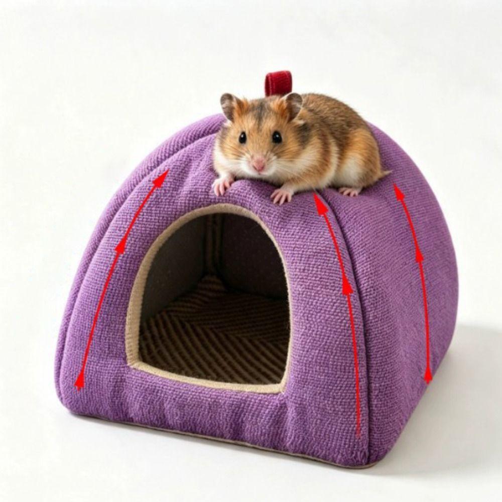 Cotton Line Guinea Pig House Hanging Loop Small Pet Bed Portable Hamster Shelter Small Pets