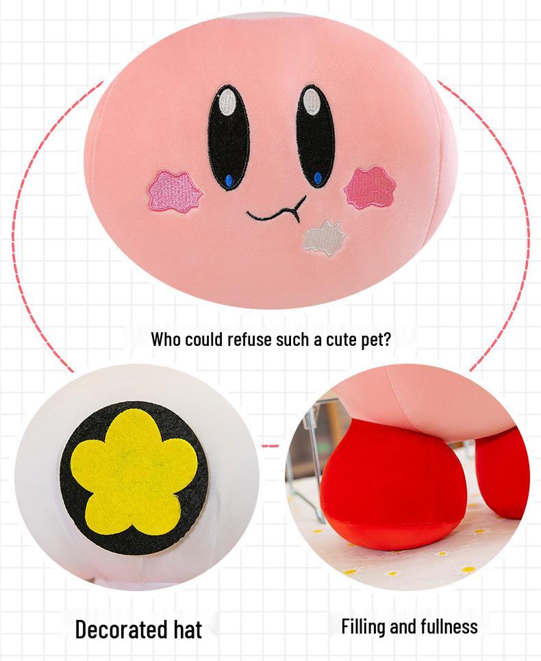 Creative Cartoon Kirby Plush Toy - Children's Star Doll Anime Pillow