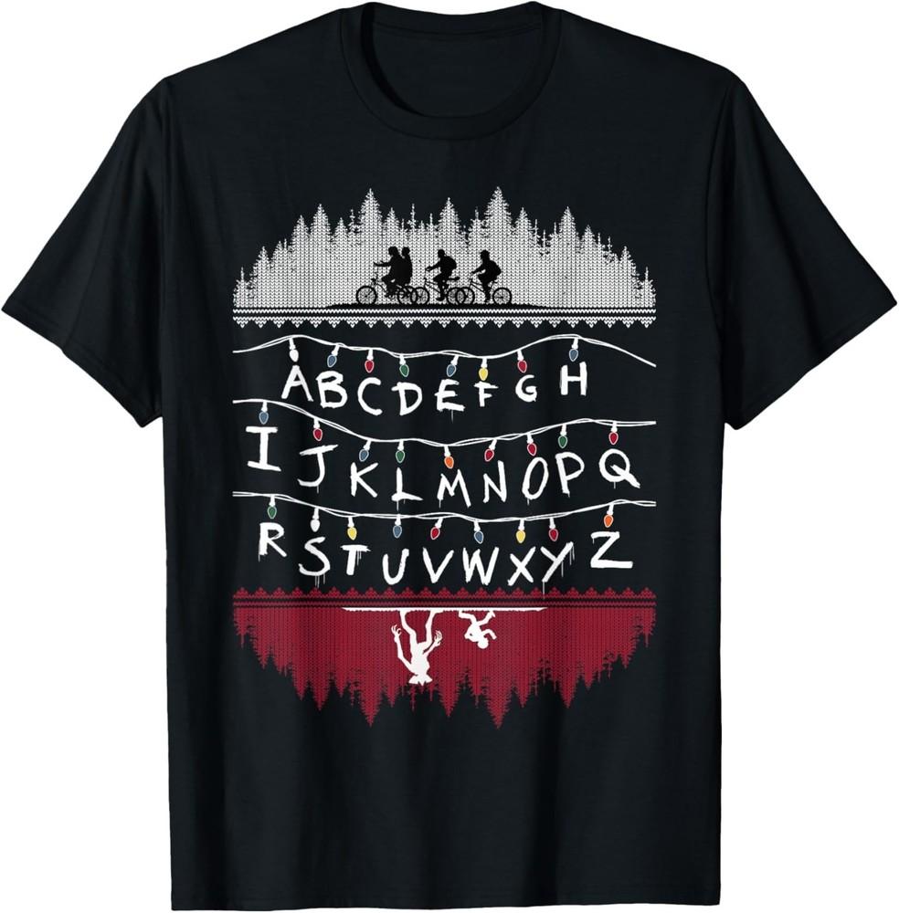 Netflix Stranger Things Alphabet Lights Short Sleeve T-Shirt XXXXL