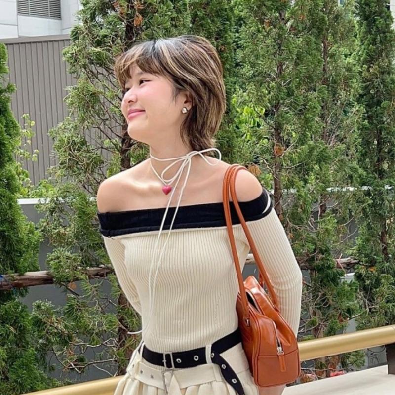 Simple Resin Love Aesthetic Necklace Fashion Simple Clavicle Chain Women Girls Wedding Jewelry Party Birthday Gift