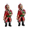 Acrylic Horror Flat Santa Claus Decoration For Halloween Christmas Party Prop