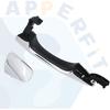 APPERFiT Exterior Door Handle W/End Cap Cover For Rear Door Right Passenger Side Chrome Compatible With Kia Sorento 2016 2017 2018   Replaces