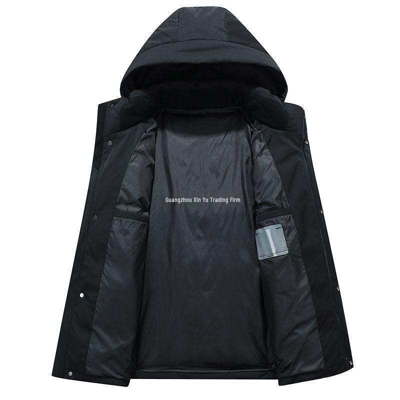 2025 Men's Duck Down Thickened Winter Jacket for Middle-aged & Elderly: Stylish, Warm, Large Size.