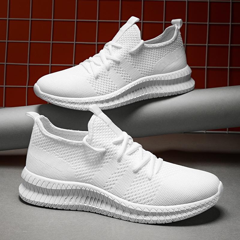 New fly-woven mesh sneakers spring and autumn lightweight soft-soled casual shoes student breathable running shoes