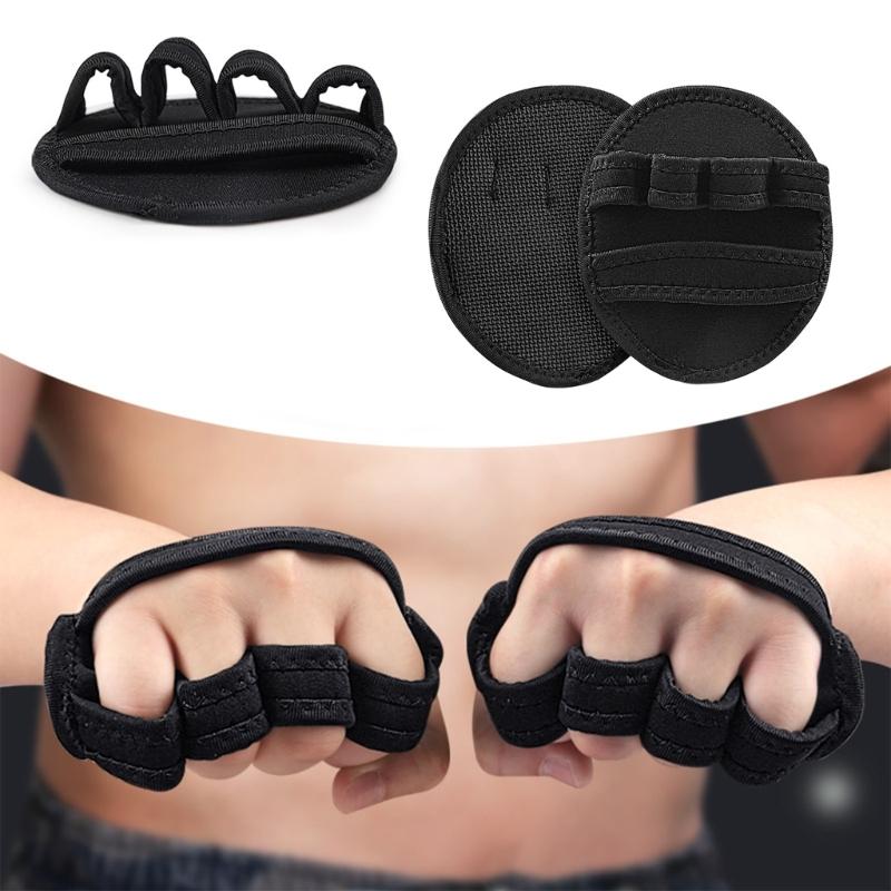 Nonslip Fingerless Weightlifting Glove Palms Protectors Four Finger Fitness Exercise Dumbbells Glove Workout Hand Grip